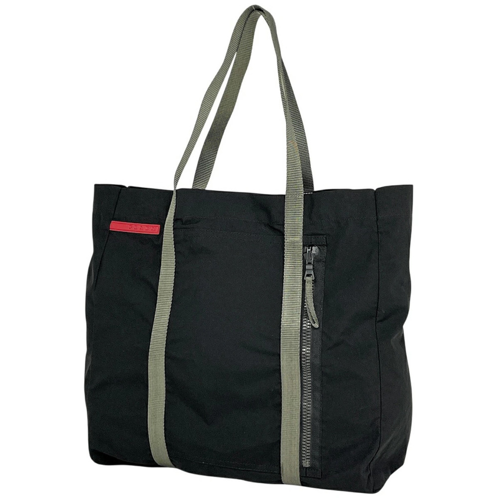 Prada Logo Tote Bag Sport Shoulder Black